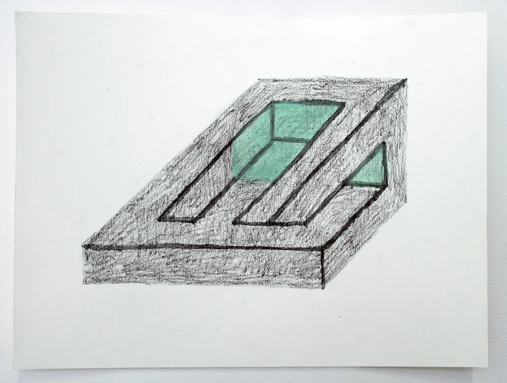 Impossible Shape 4c , 2012, Watercolor and graphite on paper, 9 x 12 in.