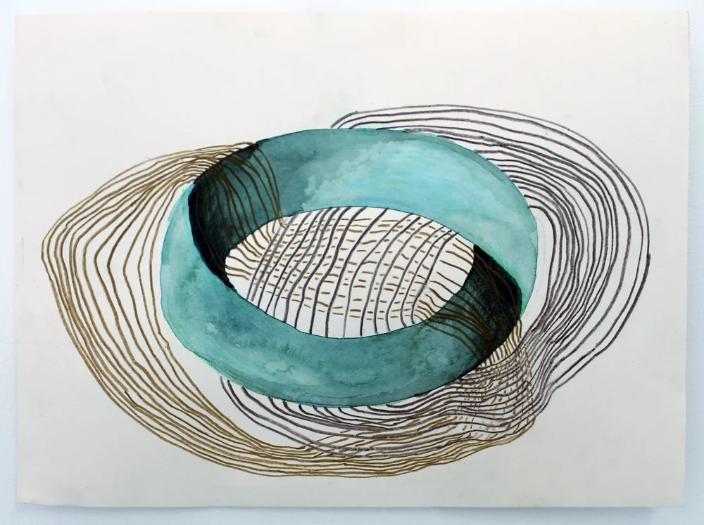 Impossible Shape 2b , 2012, Watercolor and graphite on paper, 9 x 12 in.