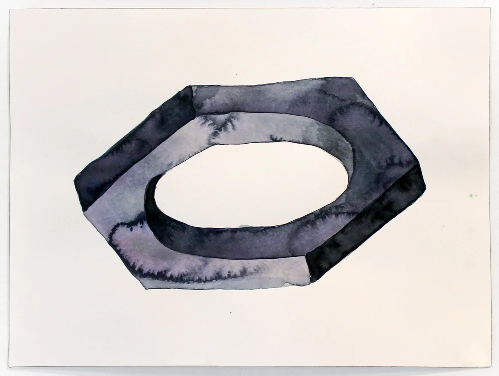 Impossible Shape 14a , 2012, Watercolor on paper, 9 x 12 in.