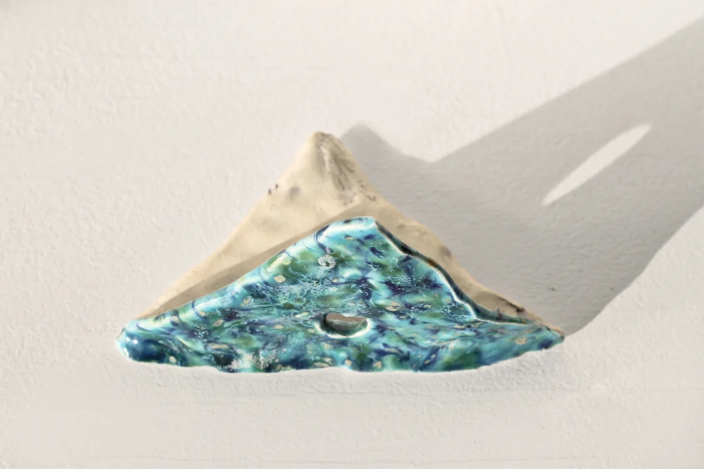 Desktop Sundial, 2012, Clay with glaze, 3 x 4 x 3 in.