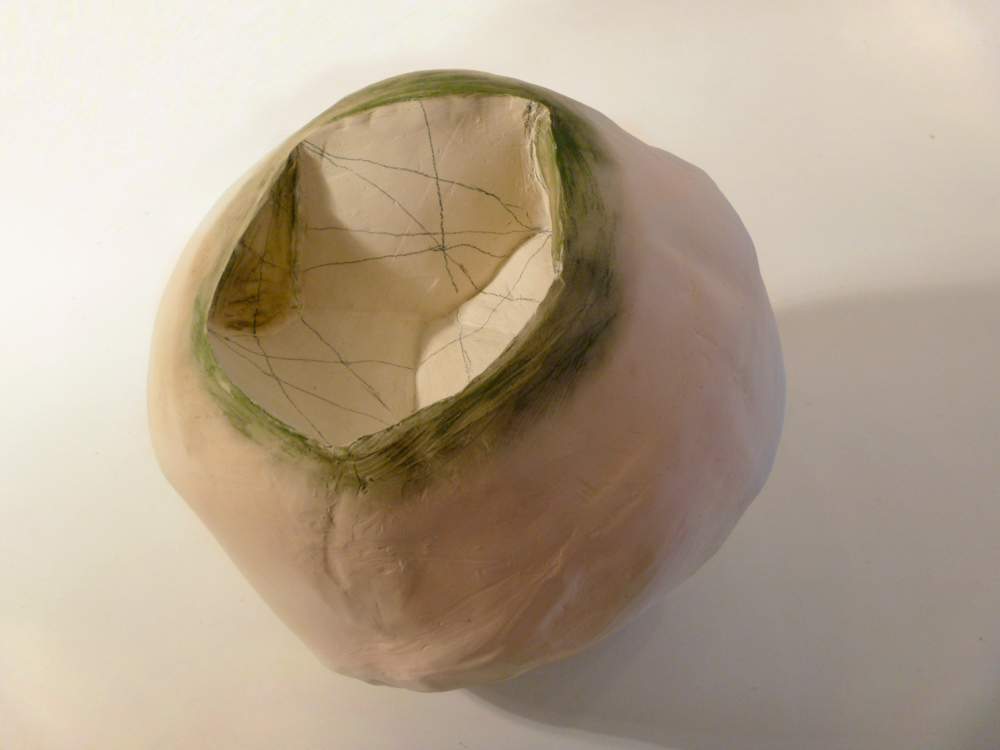 Cross Section #2 , 2010, Clay and glaze, 12 x 11 x 14 in.