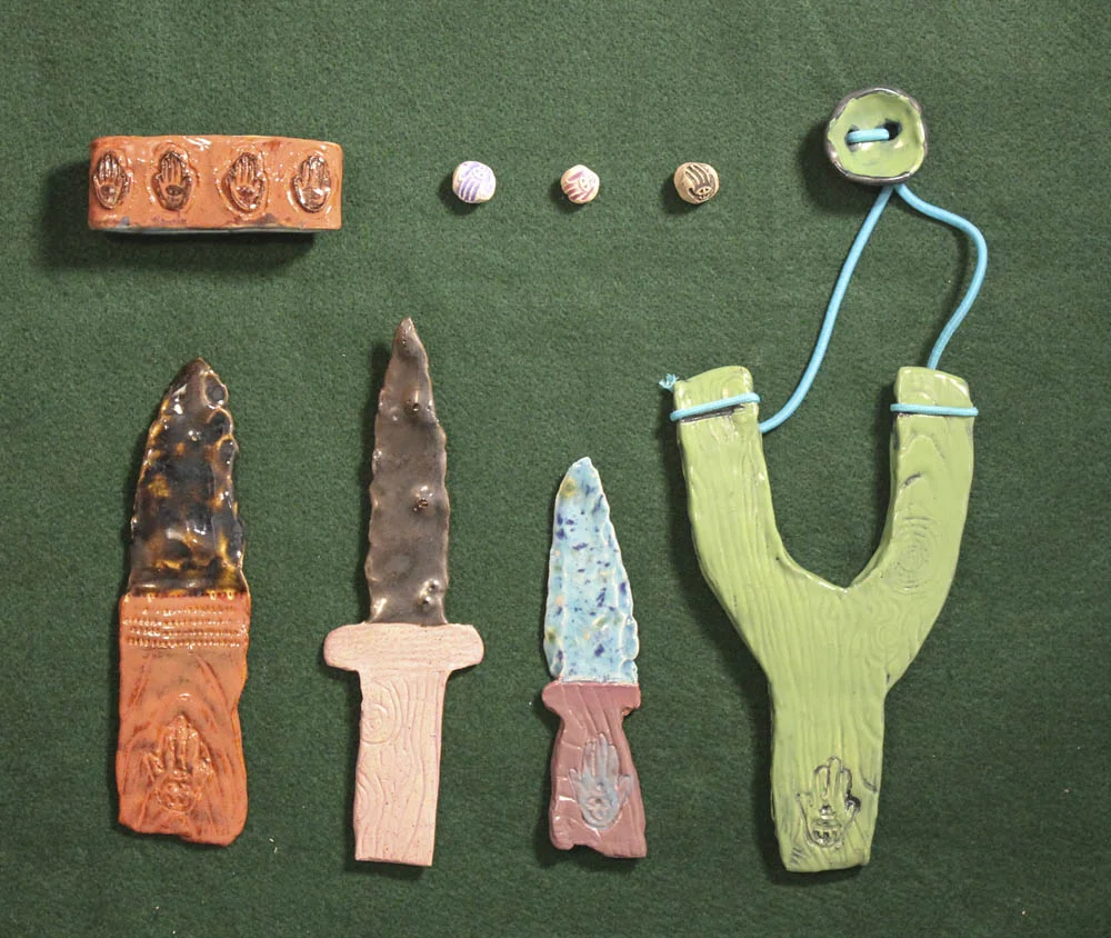 Guy Ben-Ari & Leah Wolff, The Best Defense is a Good Hamsa , 2012, Clay and glaze