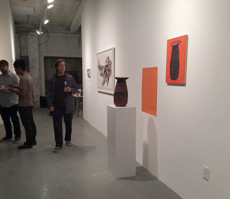 Max’s Urn , 2013, installation view, mixed media A collaborative piece by Guy Ben-Ari and Leah Wolff for Constellations, group exhibition at NARS Foundation, Brooklyn, NY