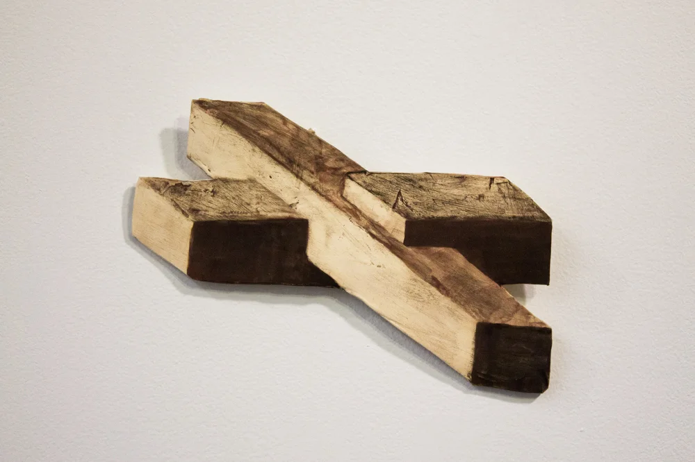 Impossible Shape 6a , 2012, Clay and underglaze, 5.5 x 8 in.