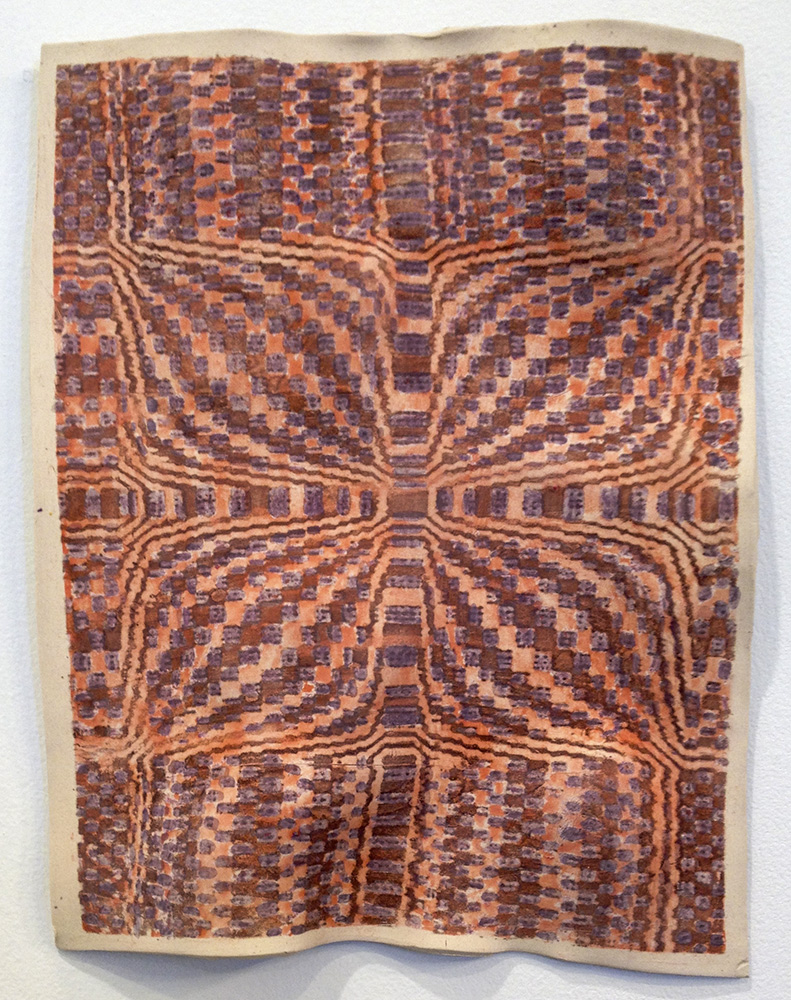 New Key to Weaving , 2014, clay and glaze, 8 x 13 in. 