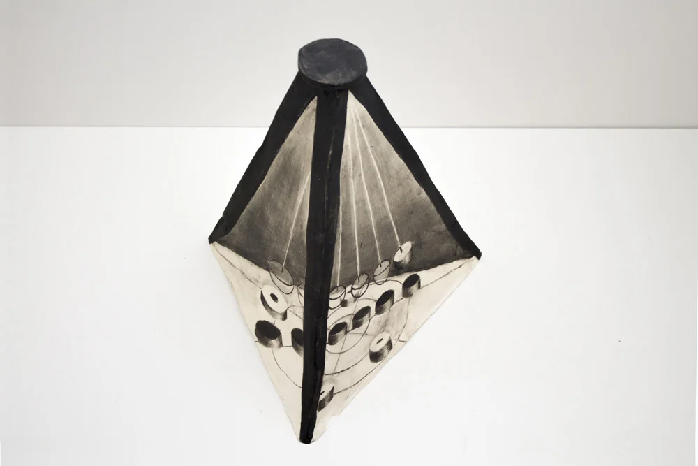 ALTERNATE VIEW: Magnetic Motion Demonstrator , 2015, Glazed Ceramic, 14 x 12 x 12 in