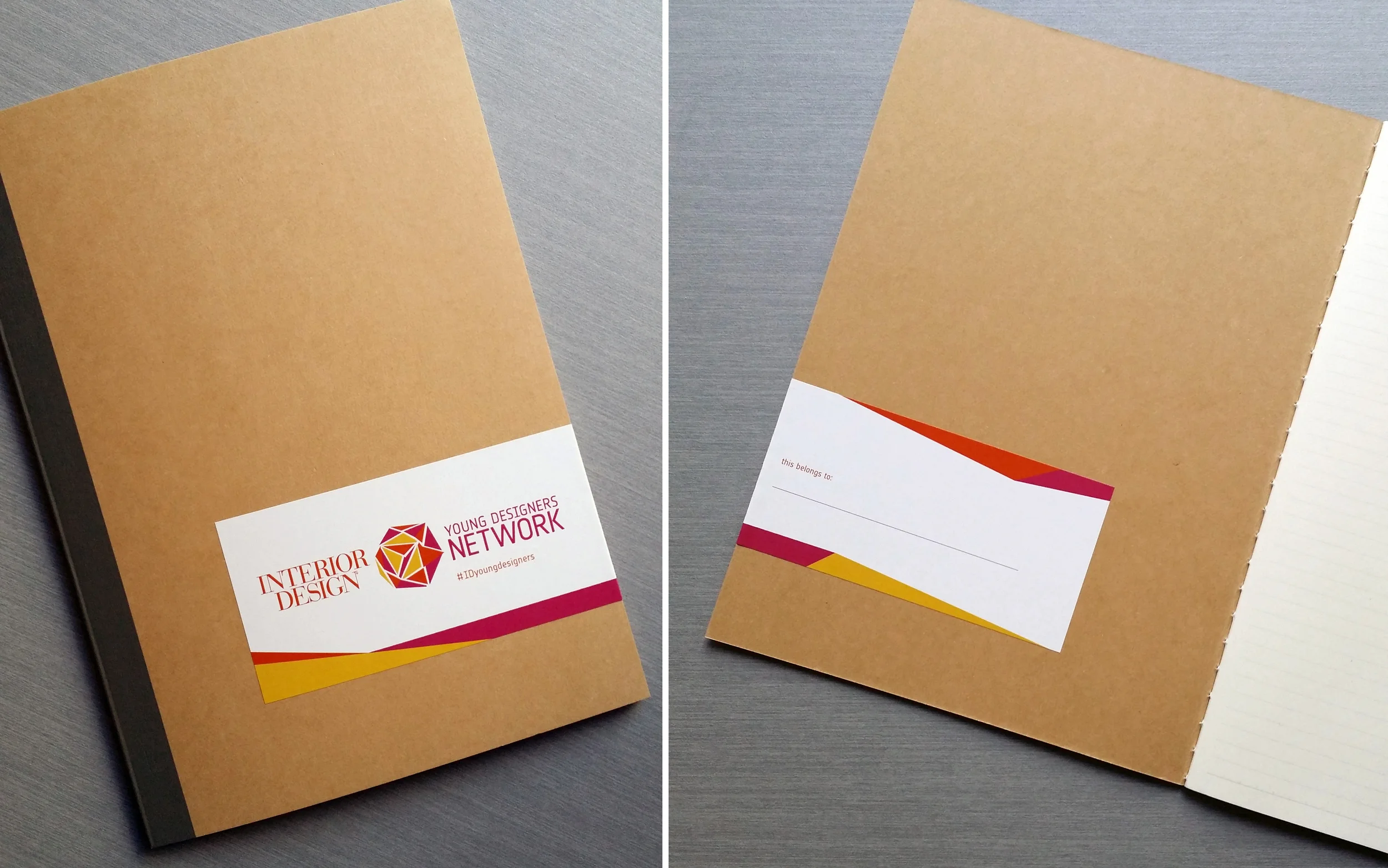 Sticker for notebooks given to guests