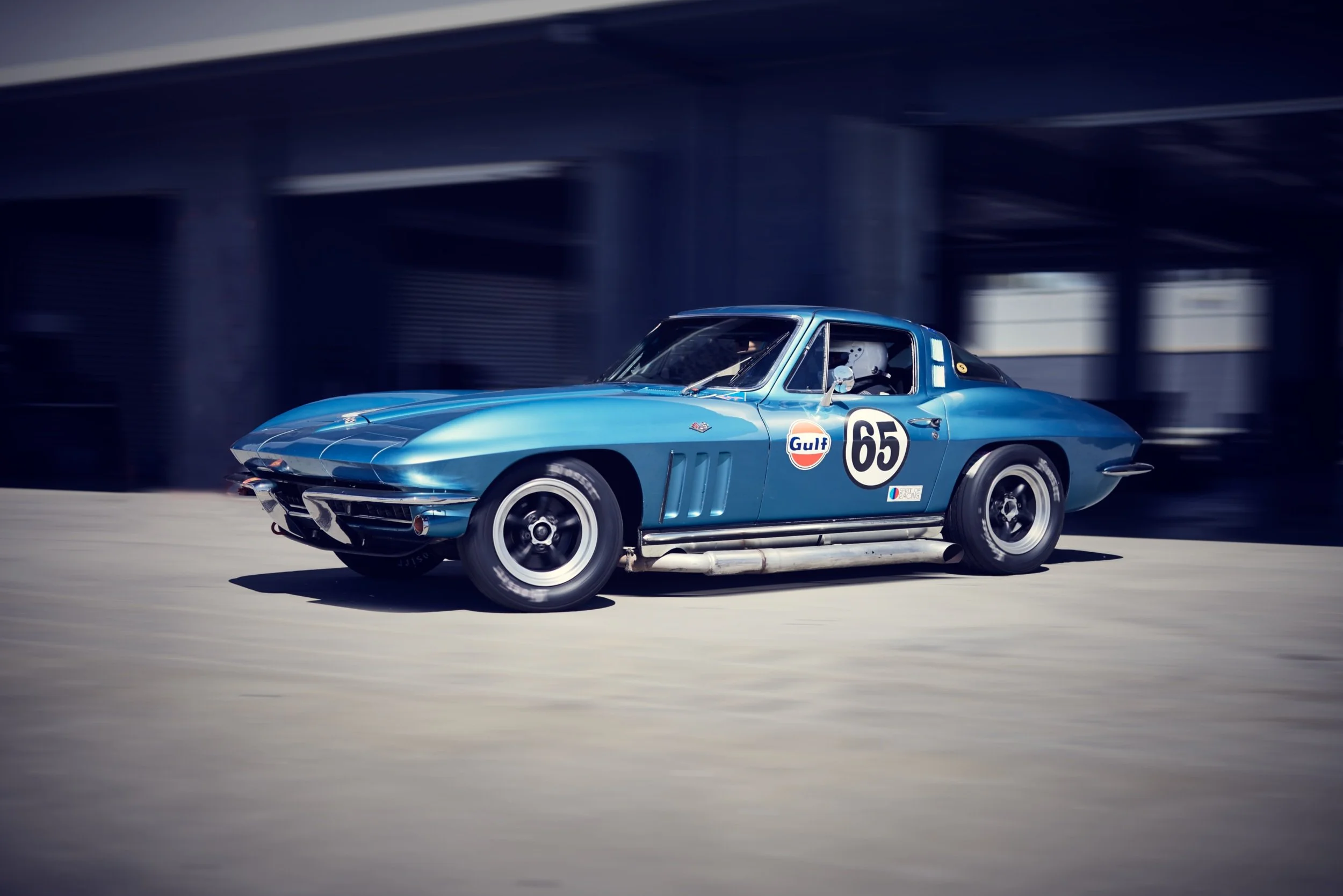 This is a picture of a Chevy Corvette Stingray race car. Melbourne