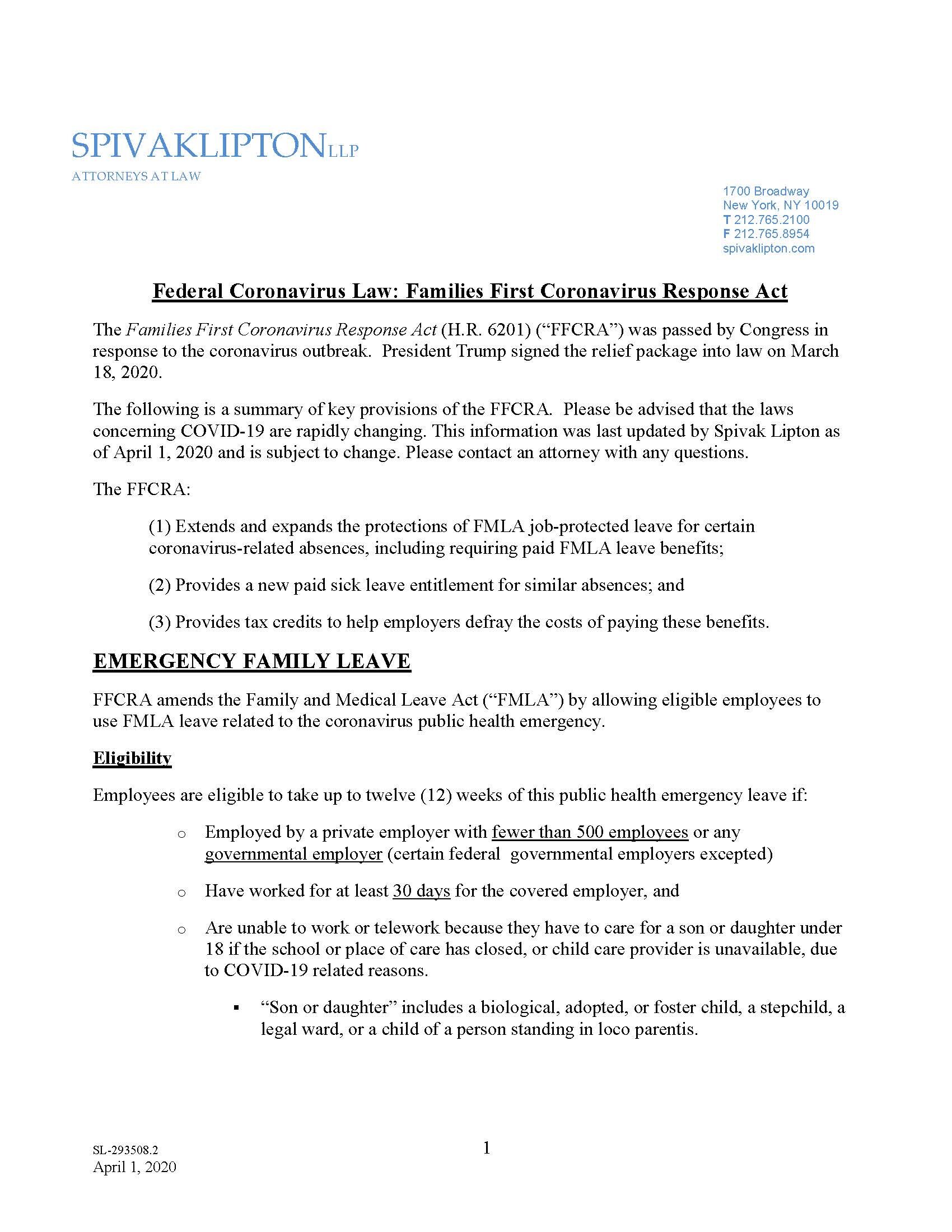 Spviak Lipton Federal Families First Coronavirus Response Act Summary (as of 4.1.20)_Page_1.jpg