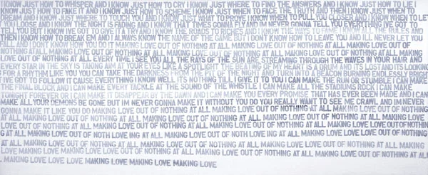 Homage to Music #1, Making Love Out of Nothing At All