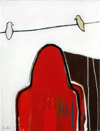 Woman and Two Birds