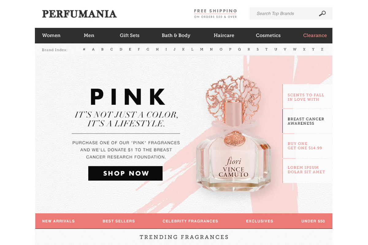 Perfumania.com Rebrand