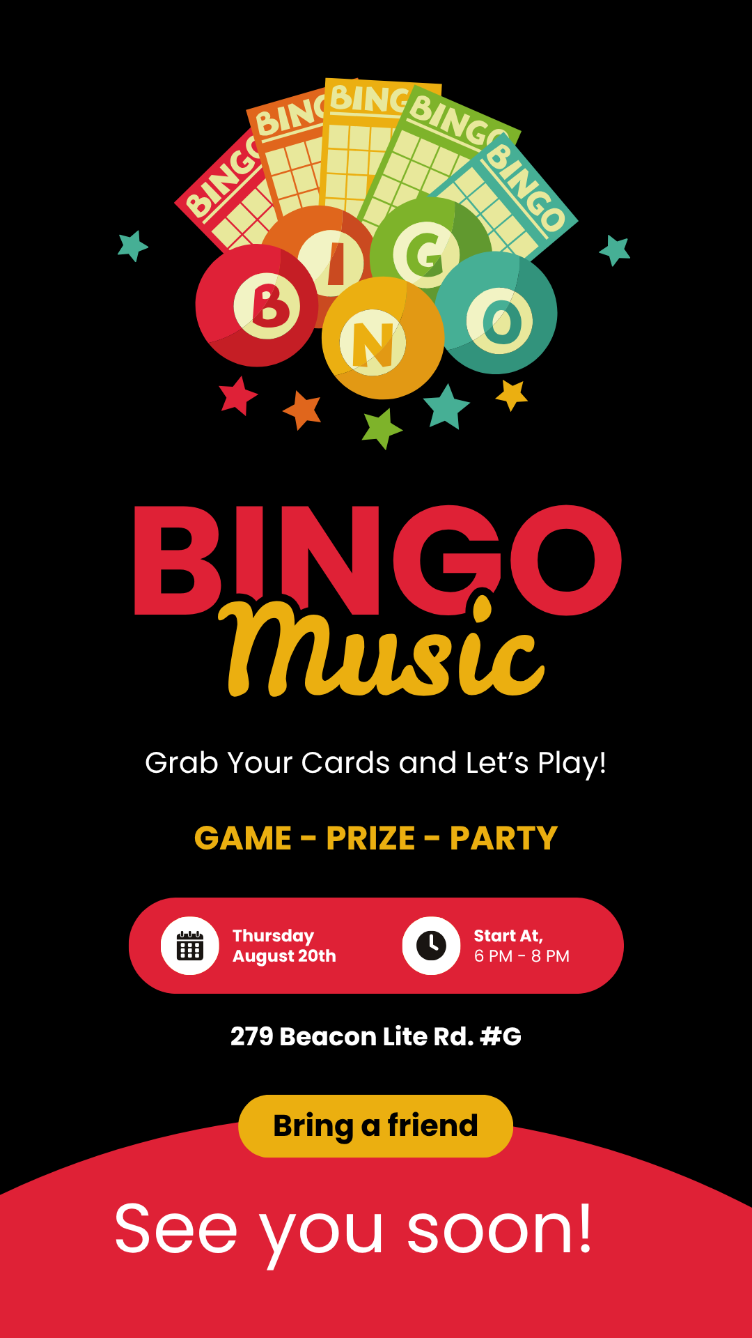 🎶 MUSIC BINGO — ONE WEEK EARLY! 