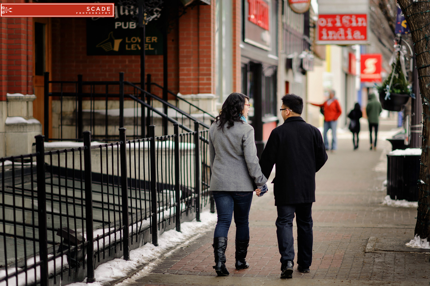 Whyte Ave Winter Engagement