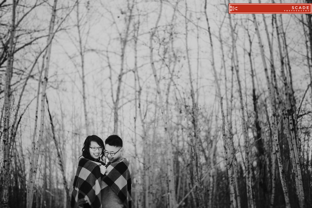 Cozy Winter Engagement Photography edmonton