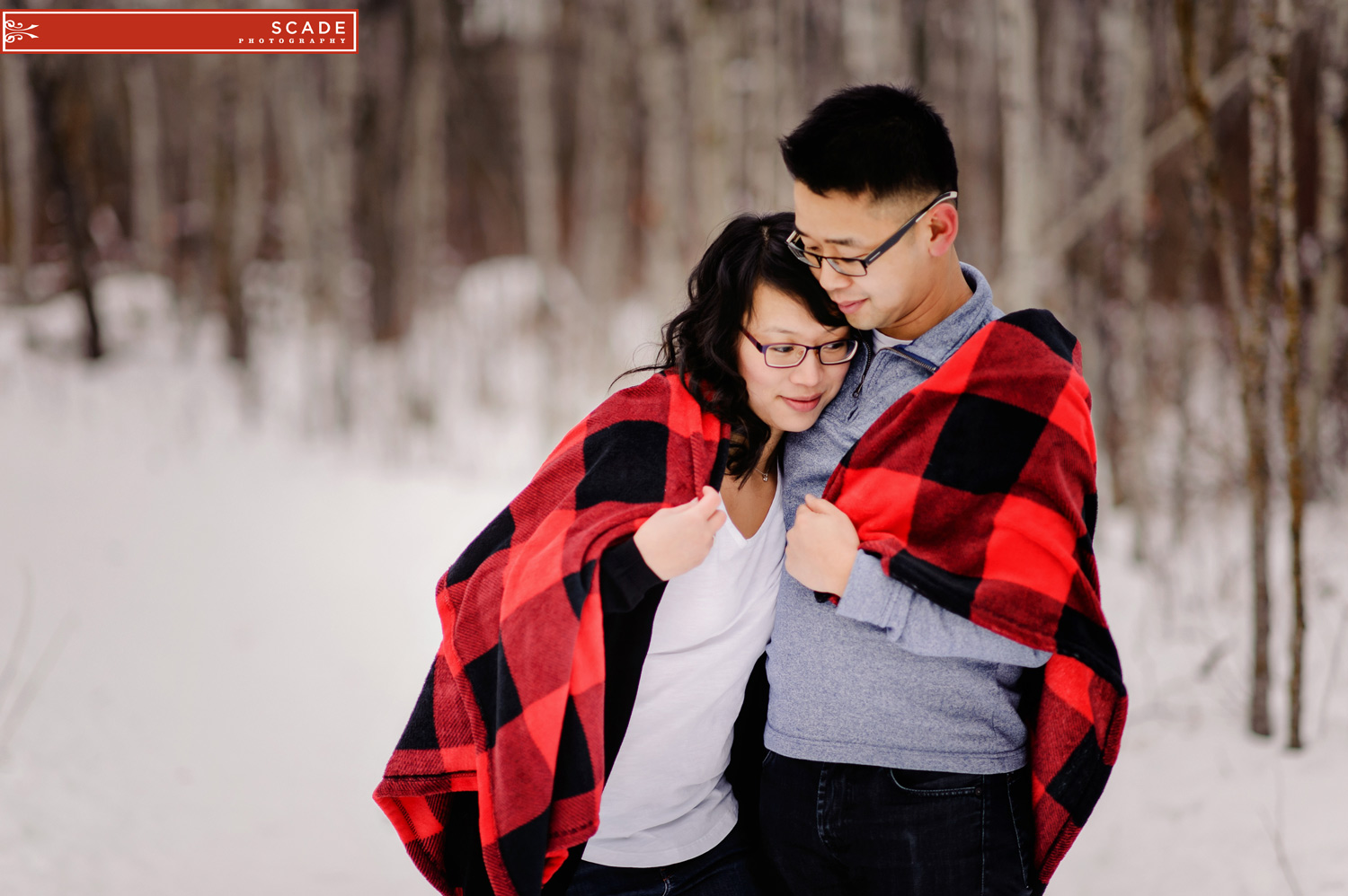 Cozy Winter Engagement Photography edmonton