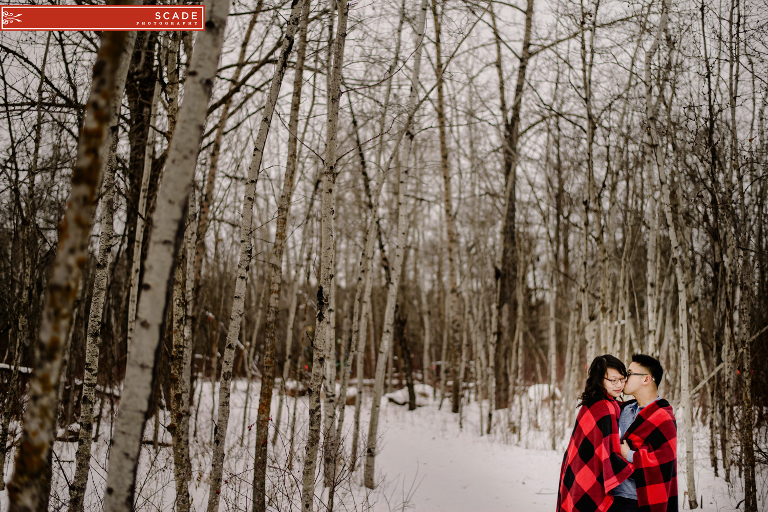 Cozy Winter Engagement Photography edmonton