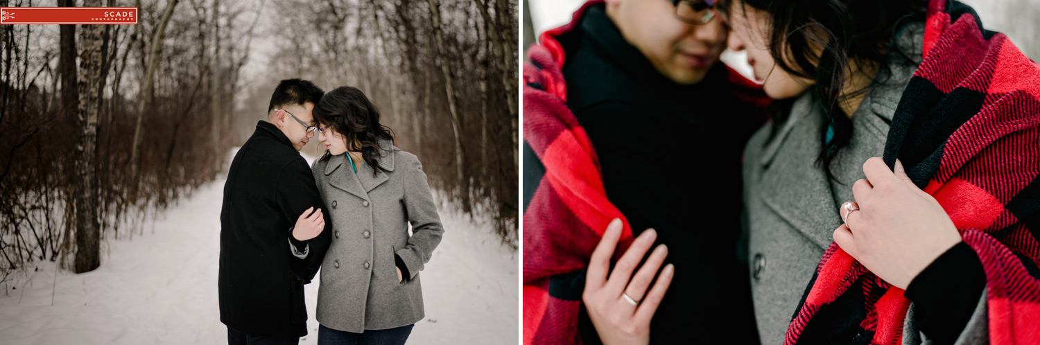 Christmas Light Engagement Photography