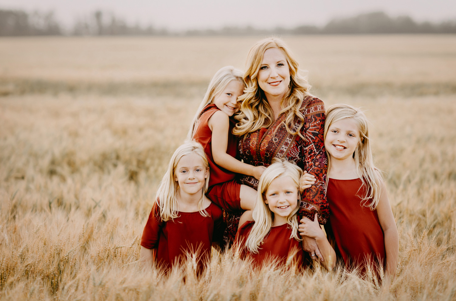 Fall-Farm-Wheat Field-Family Portraits