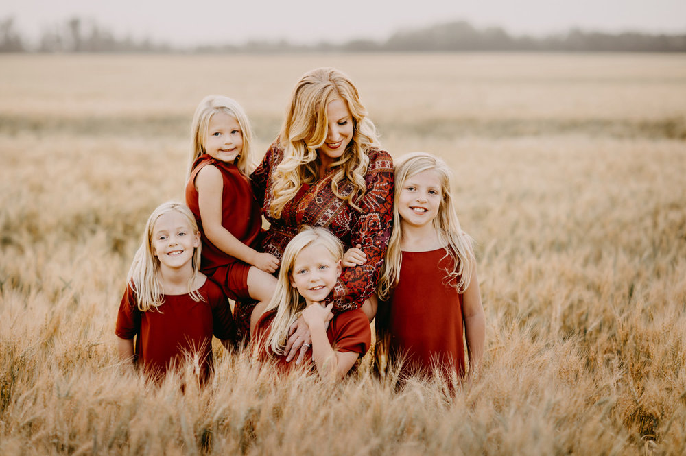 Fall-Farm-Wheat Field-Family Portraits