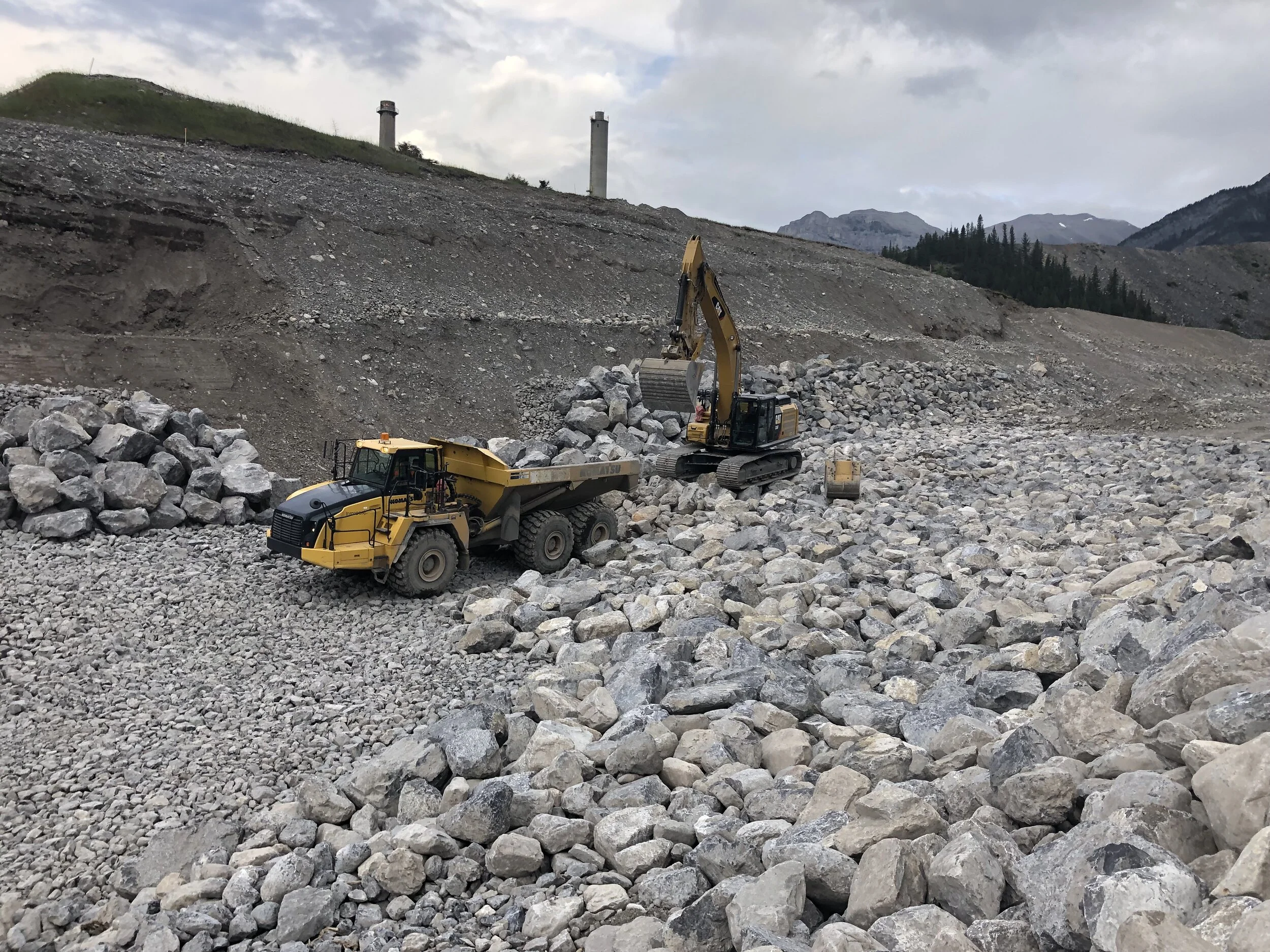 Excavation at flood mitigation project