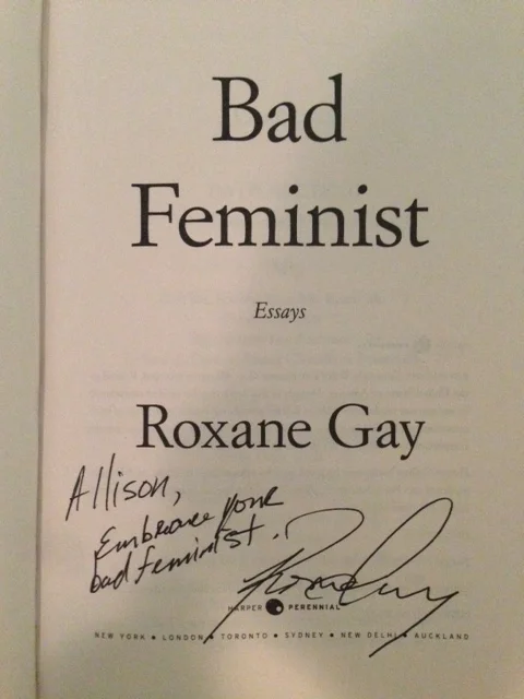 I heart Roxane Gay . I follow
her online where her tweets are pithy and profound, lol funny, and utterly
entertaining. I love her brave, beautiful, brilliant collection of essays on
gender, race, sexuality, and pop culture, Bad
Feminist . My colleague and I even have an unofficial two-person Roxane Gay
fan club. (Meetings consist of us running into each other in the hallway and
saying how great Roxane is.) And yesterday I got to meet her!!! A few days ago
Roxane found herself in California and tweeted that she was looking for a store
to do a reading at for California Bookstore Day ; Vroman’s answered the call and
I found myself hanging out with her before her reading, totally geeking out. In
person she was gracious and whip smart, funny and charming, in an unassuming,
quiet way. Her debut novel, An Untamed
State , about a ravaged Haiti and one family’s nightmare in the wake of a
kidnapping there, is just out and receiving rave reviews from Publisher’s Weekly , Kirkus , and Tom Perotta , to name a few. Roxane also contributed a
small, limited edition chapbook for California Bookstore day, called Urgent, Unheard Stories —only available
at independent bookstores. For me what makes Roxane one of the greats is that she engages in one of the ultimate political acts: she speaks the truth. And that’s the only way the world can ever change. In the meantime, while we wait for the world to change, she makes the wait enjoyable. I thank her for doing both.
