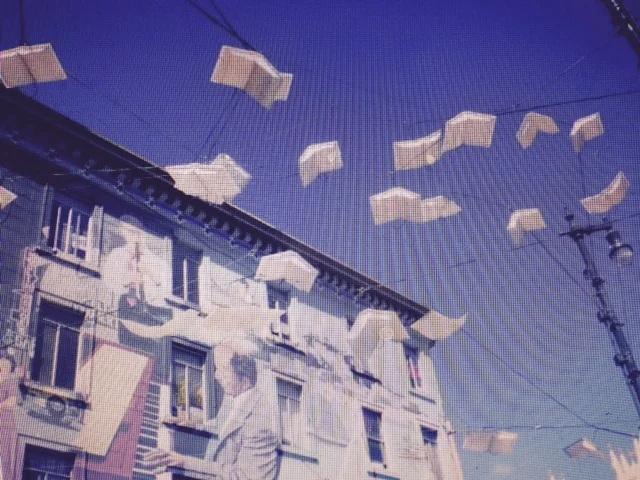“Language of the Birds” Jazz mural, Bill Weber. Flying books, Brian Goggin. San Francisco.