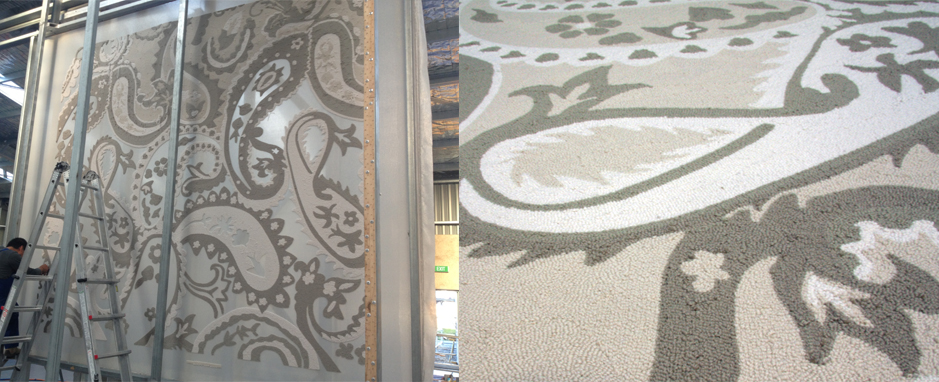 The rug was tufted and the finished product was dispatched - could be to anywhere in the world.