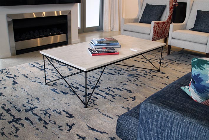 Pool Rug in Naturals & Blues