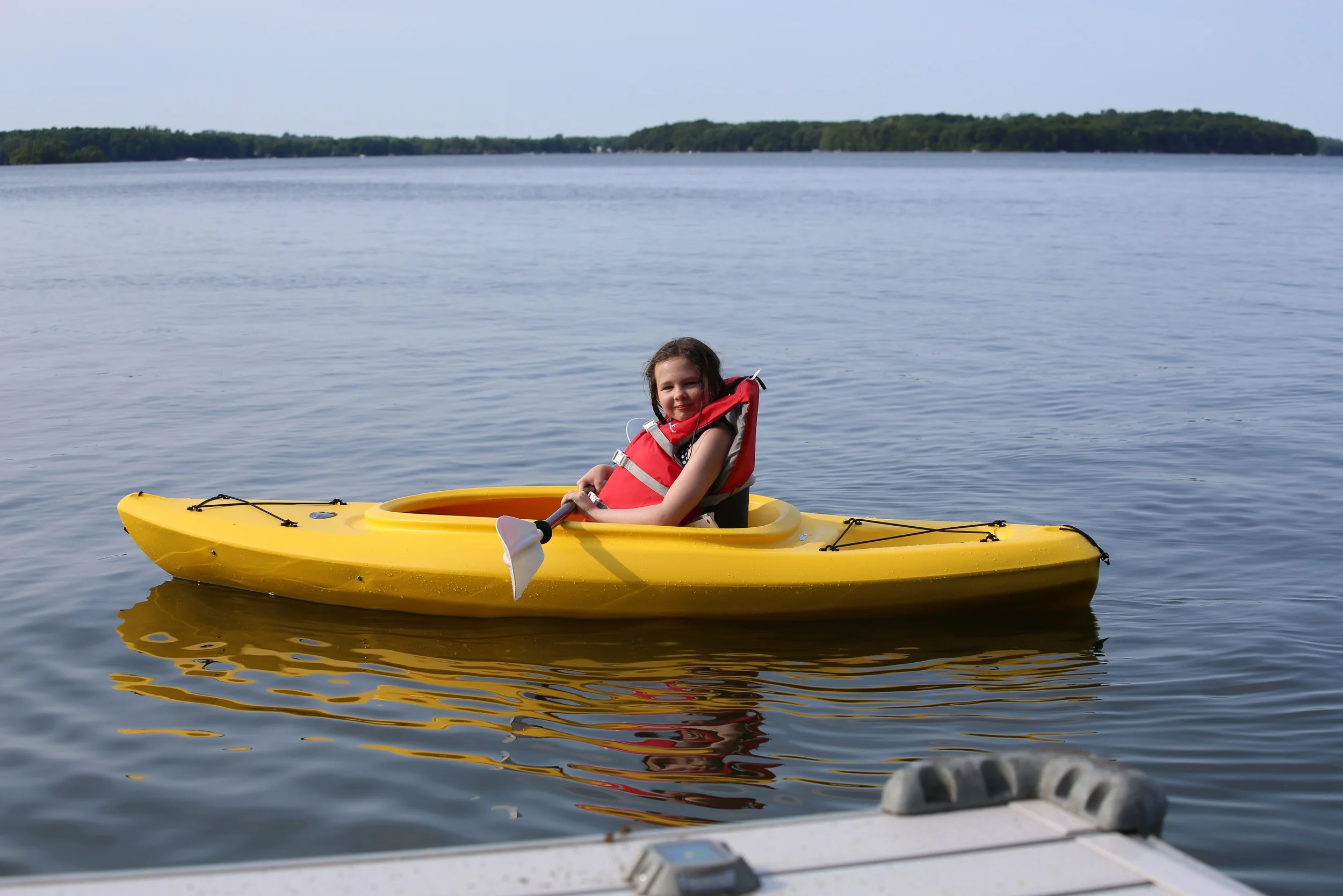 Kayaking on the lake