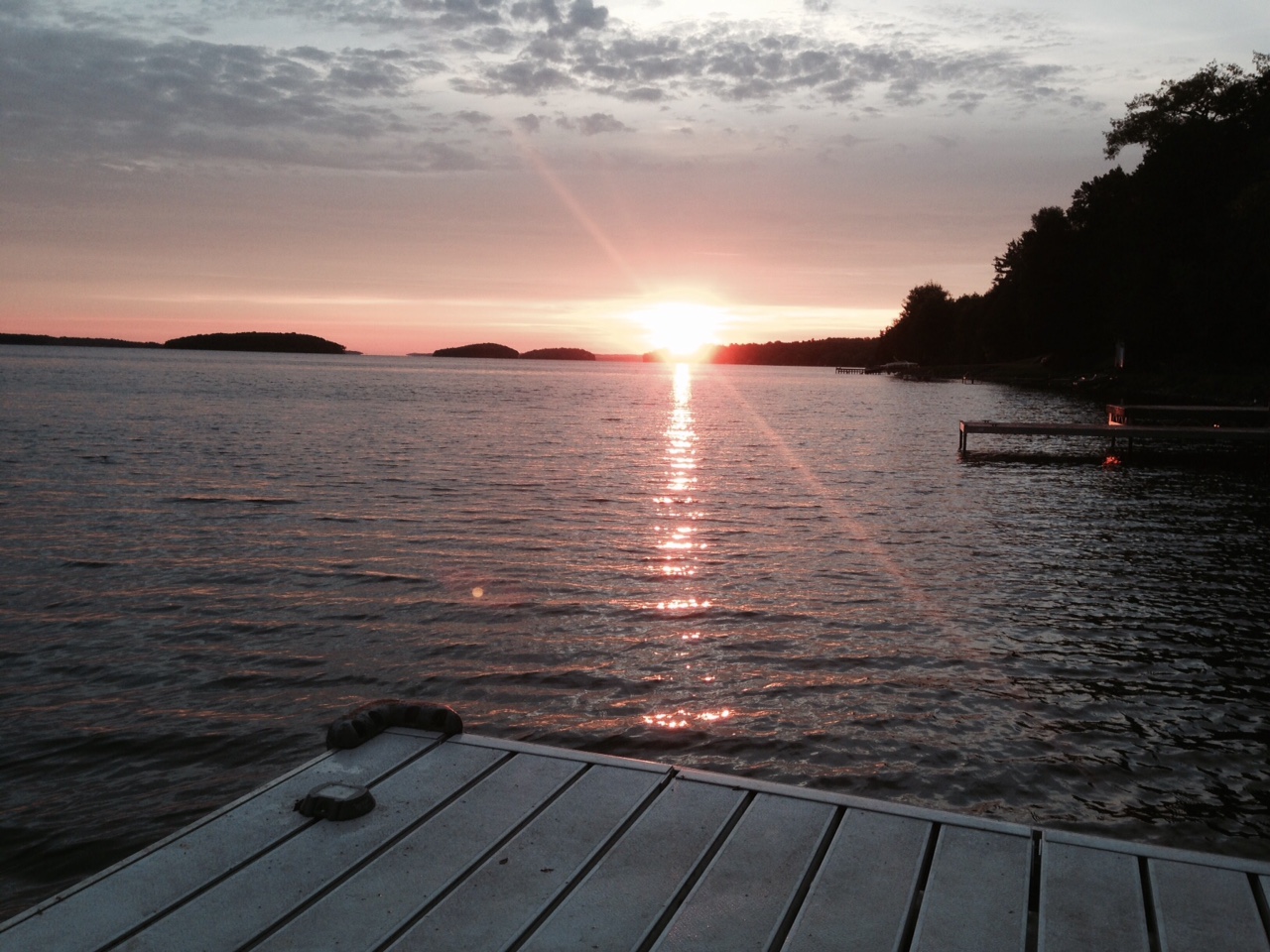 Fishing at sunrise