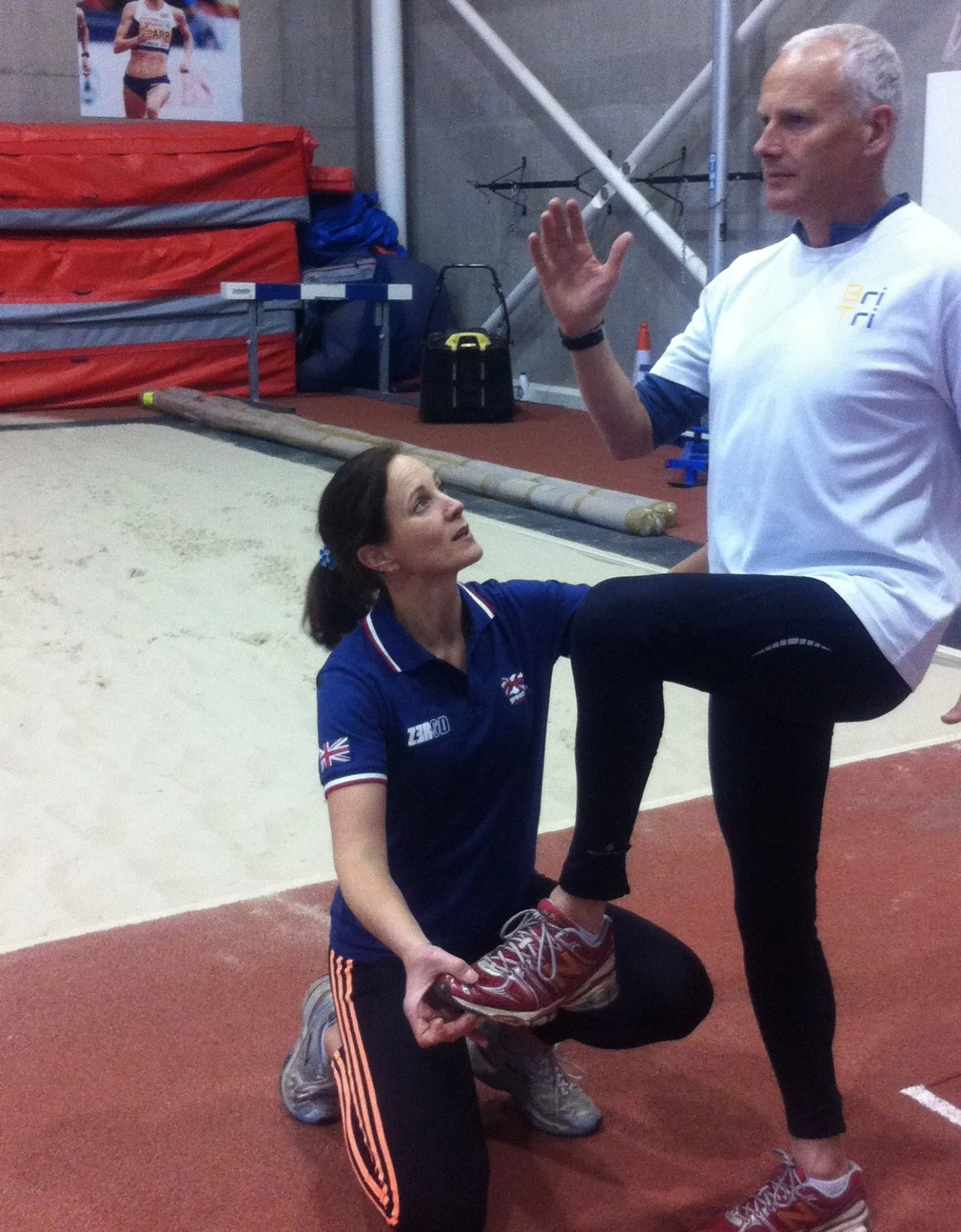 Alison patiently attempts to straighten me out!