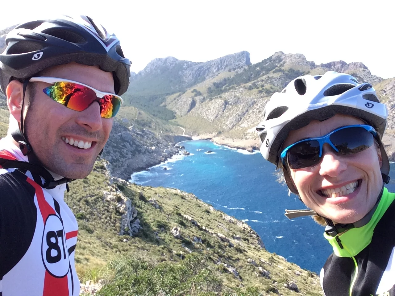 Tom and Leanne checking out one of the routes