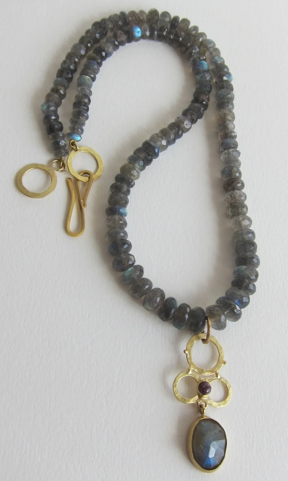 Labradorite Neckpiece with 18kt gold