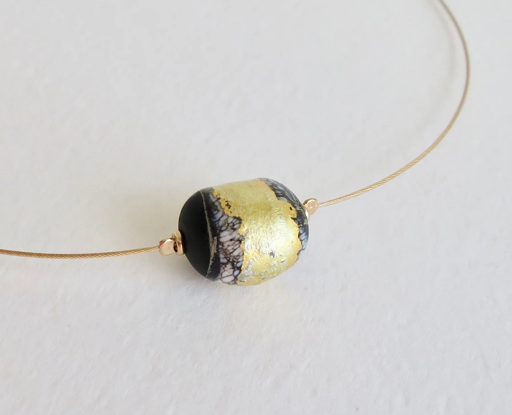 Jewelry Jewellery Blown glass black neckpiece