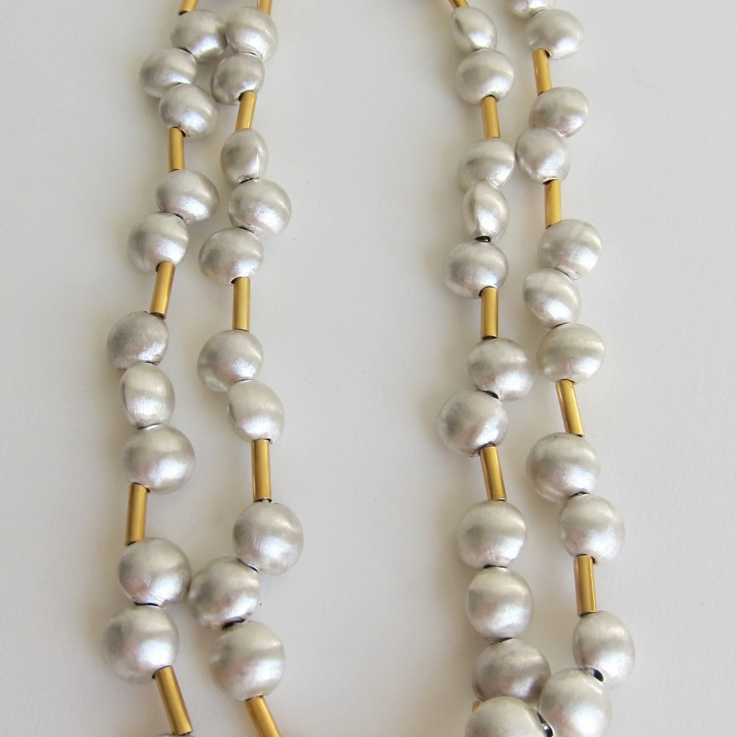 Jewelry Jewellery Sterling silver and vermeil necklace, handmade