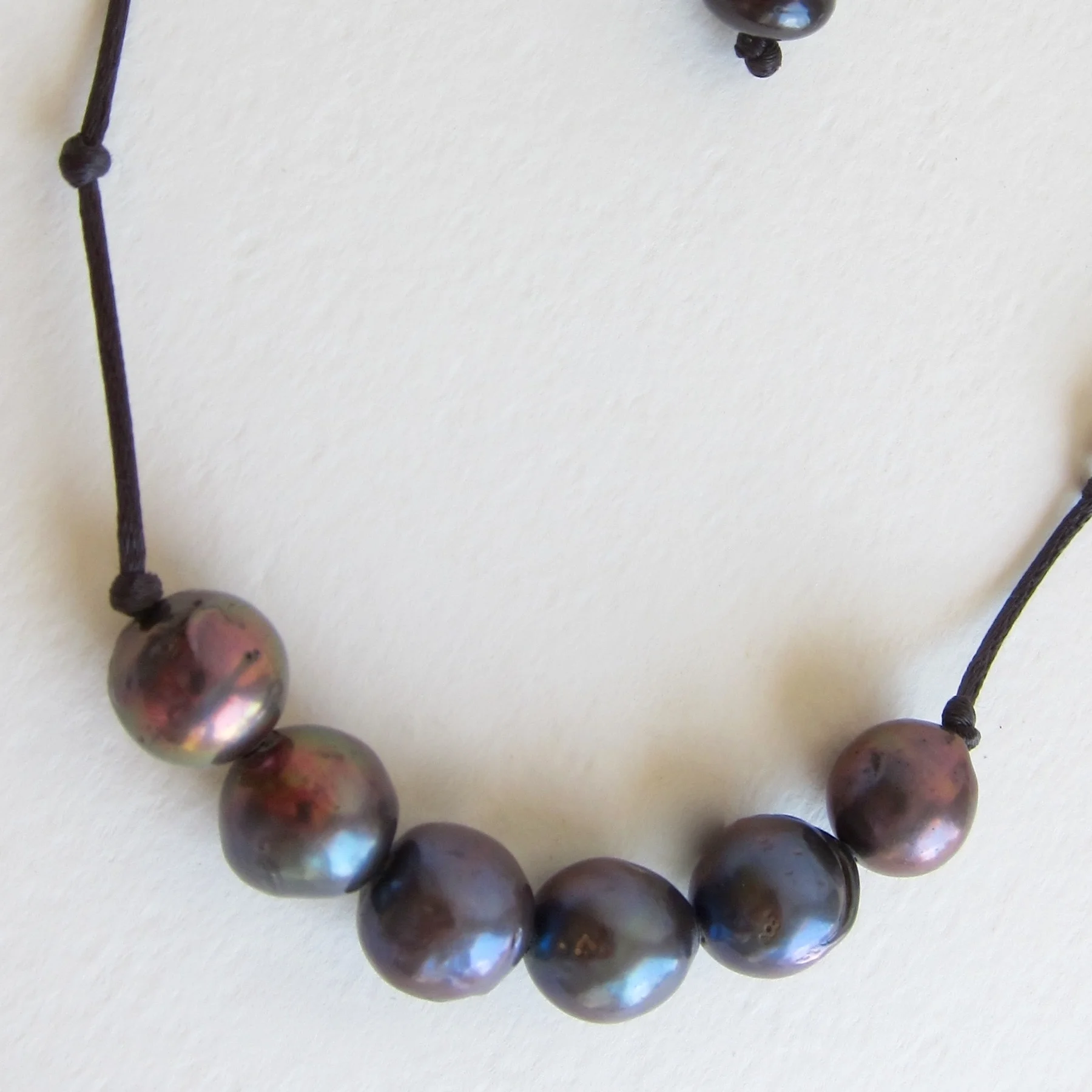 Jewelry Jewellery Purple pearl satin necklace