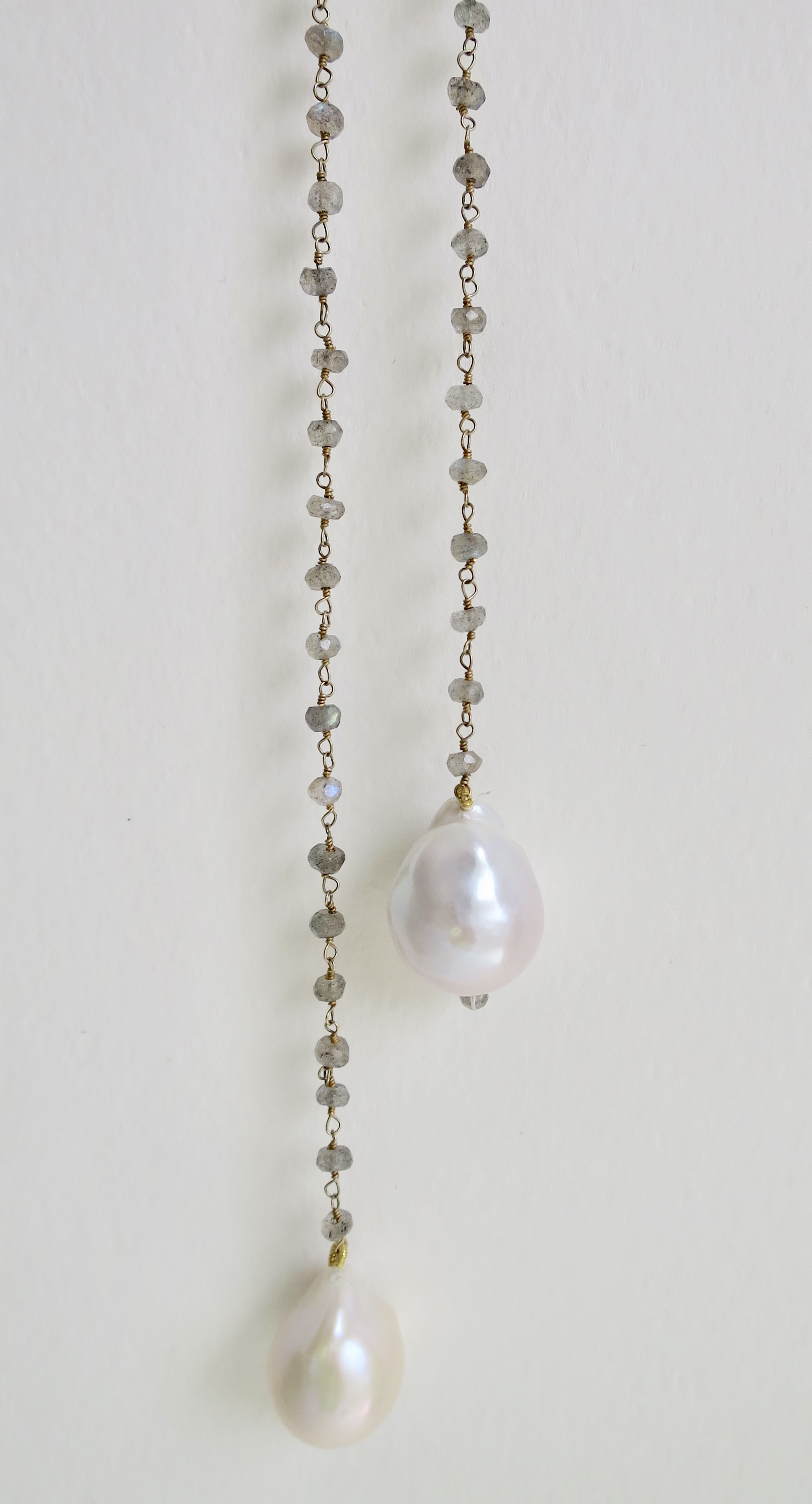 Labradorite with Pearl necklace