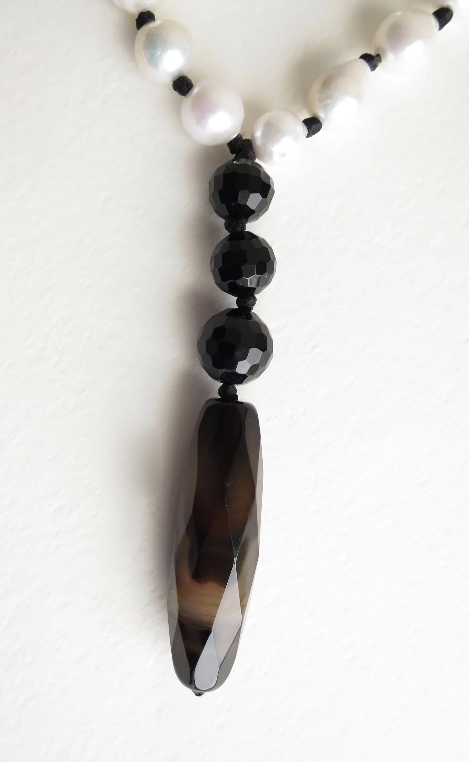 Brown Agate / Black Onyx necklace