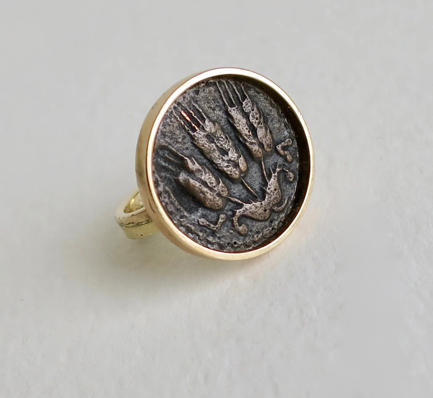 Agrippa 1 bronze coin ring