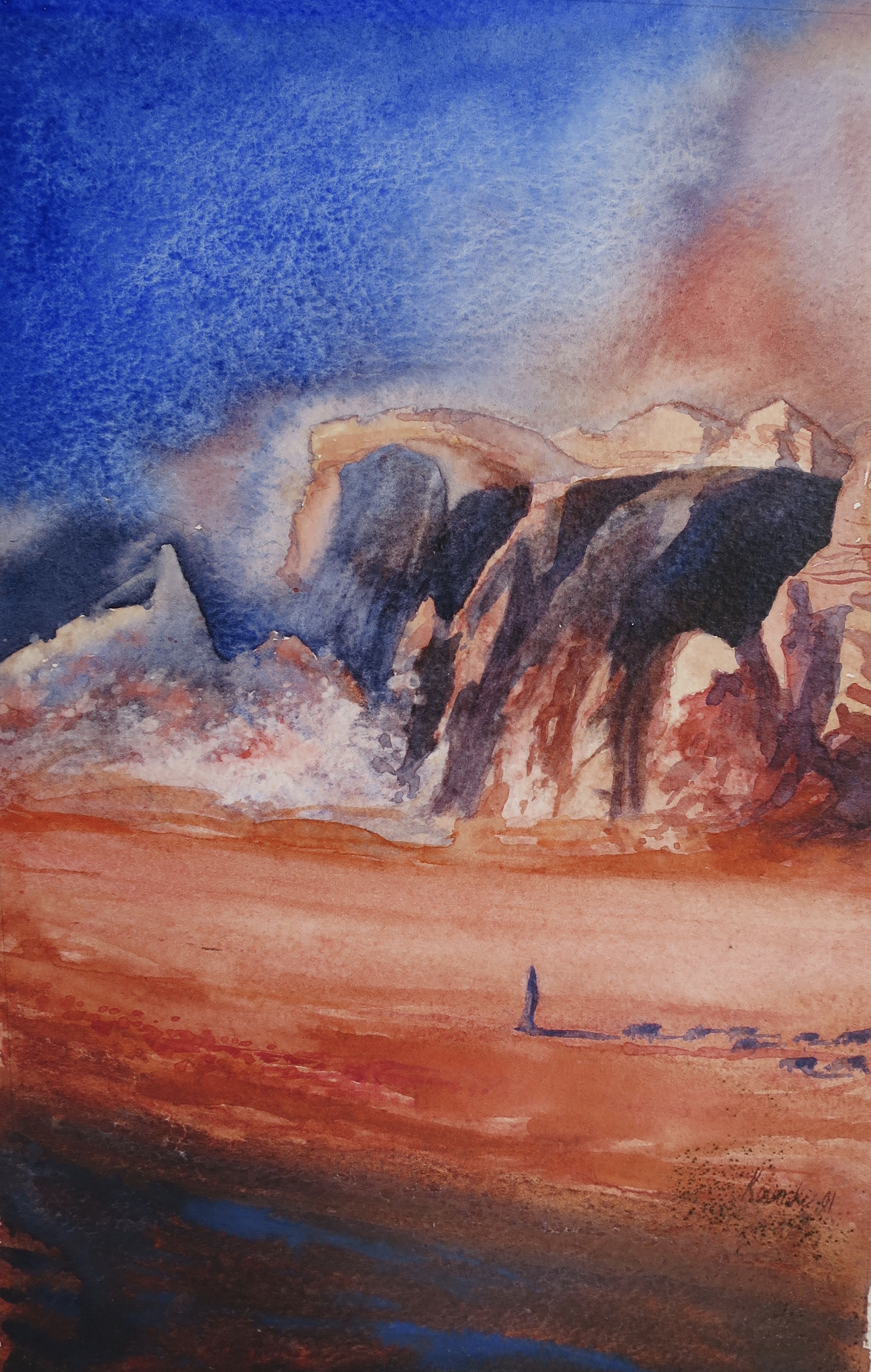 Original Paintings Watercolors Watercolours  Wadi Rum, Jordan