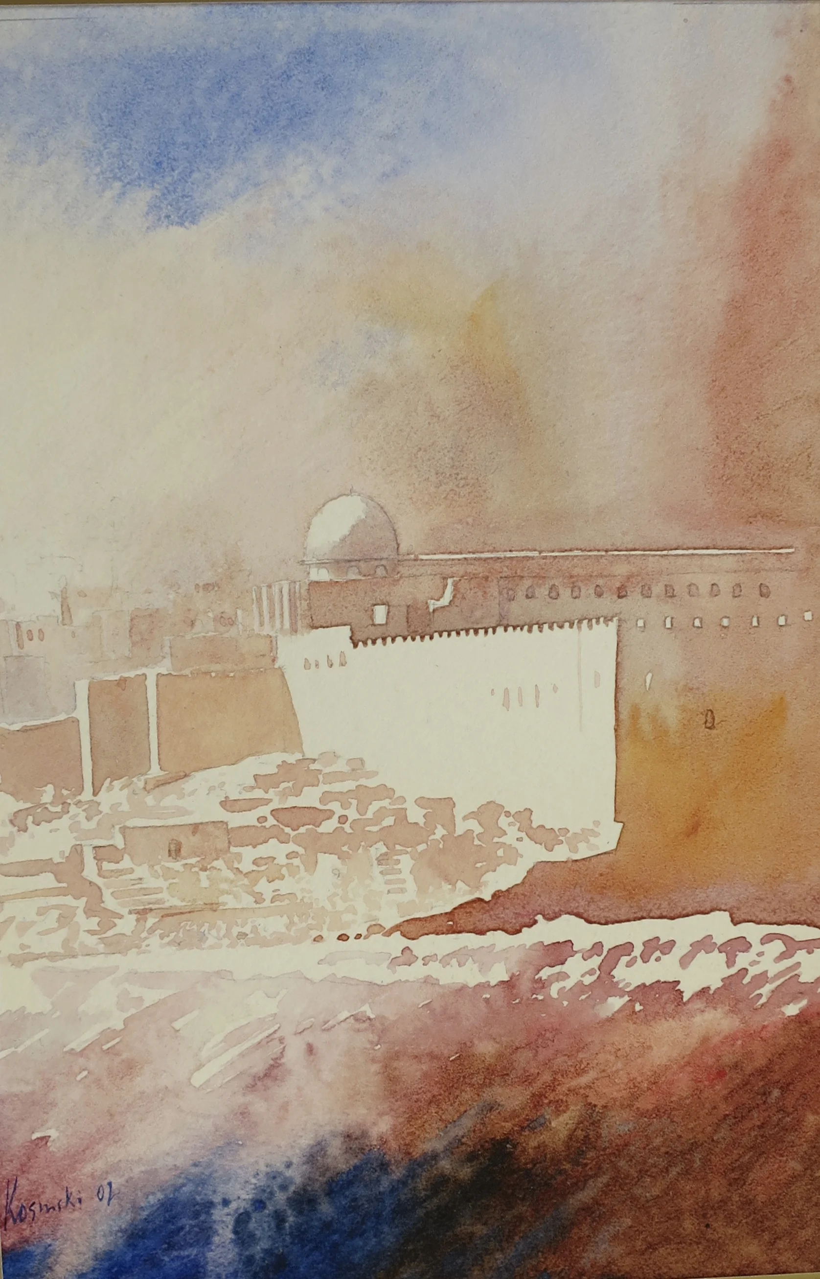 Art Watercolors Watercolours Paintings Jerusalem Walls
