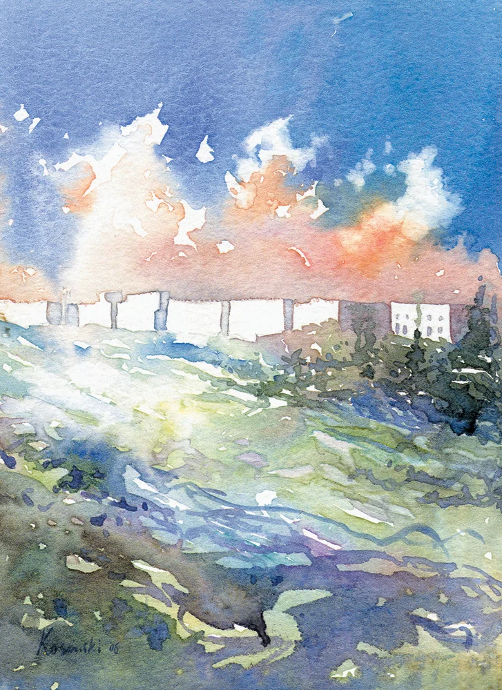 Art Paintings Watercolour Watercolor Jerusalem Walls