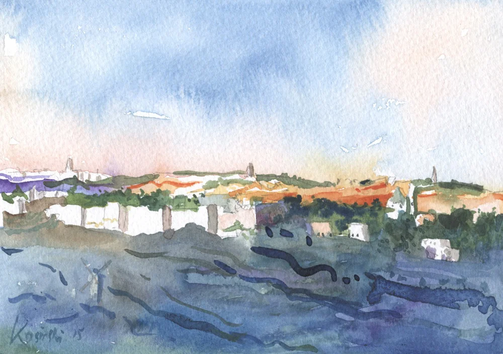 Paintings Watercolours Watercolors Jerusalem