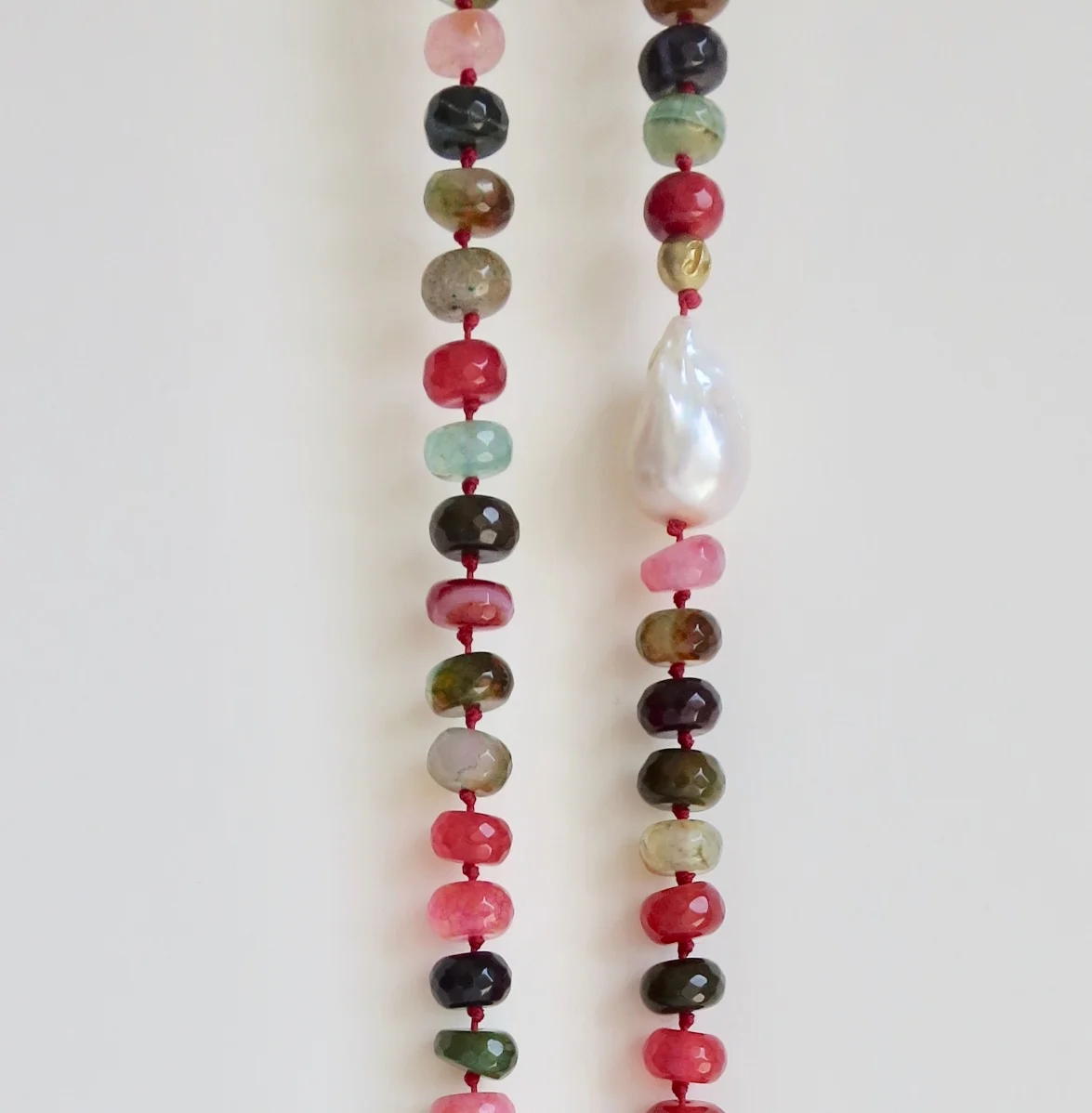 Jewelry Jewellery Large Tourmaline tie necklace with Large Pearl