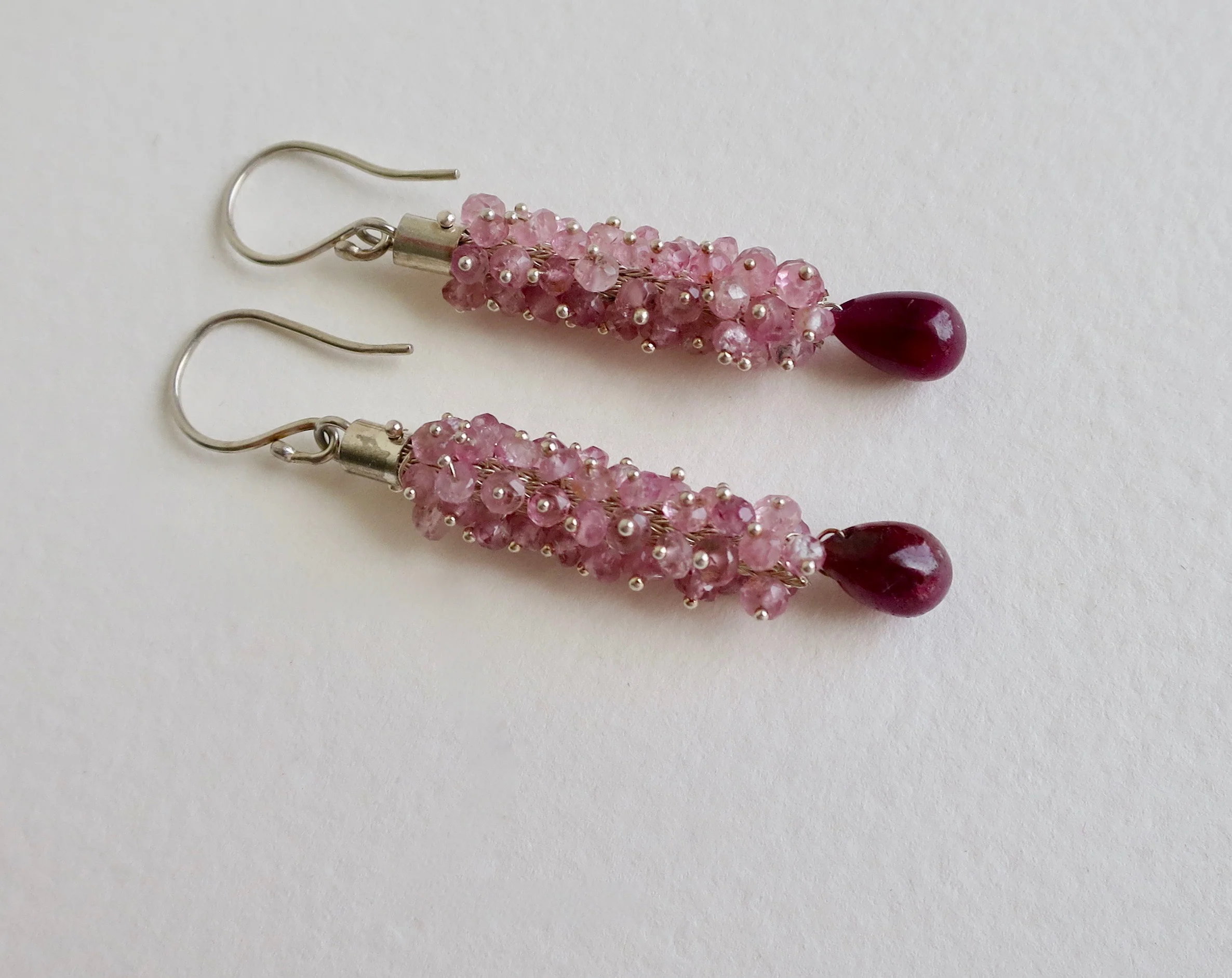 Tourmaline earrings, handmade