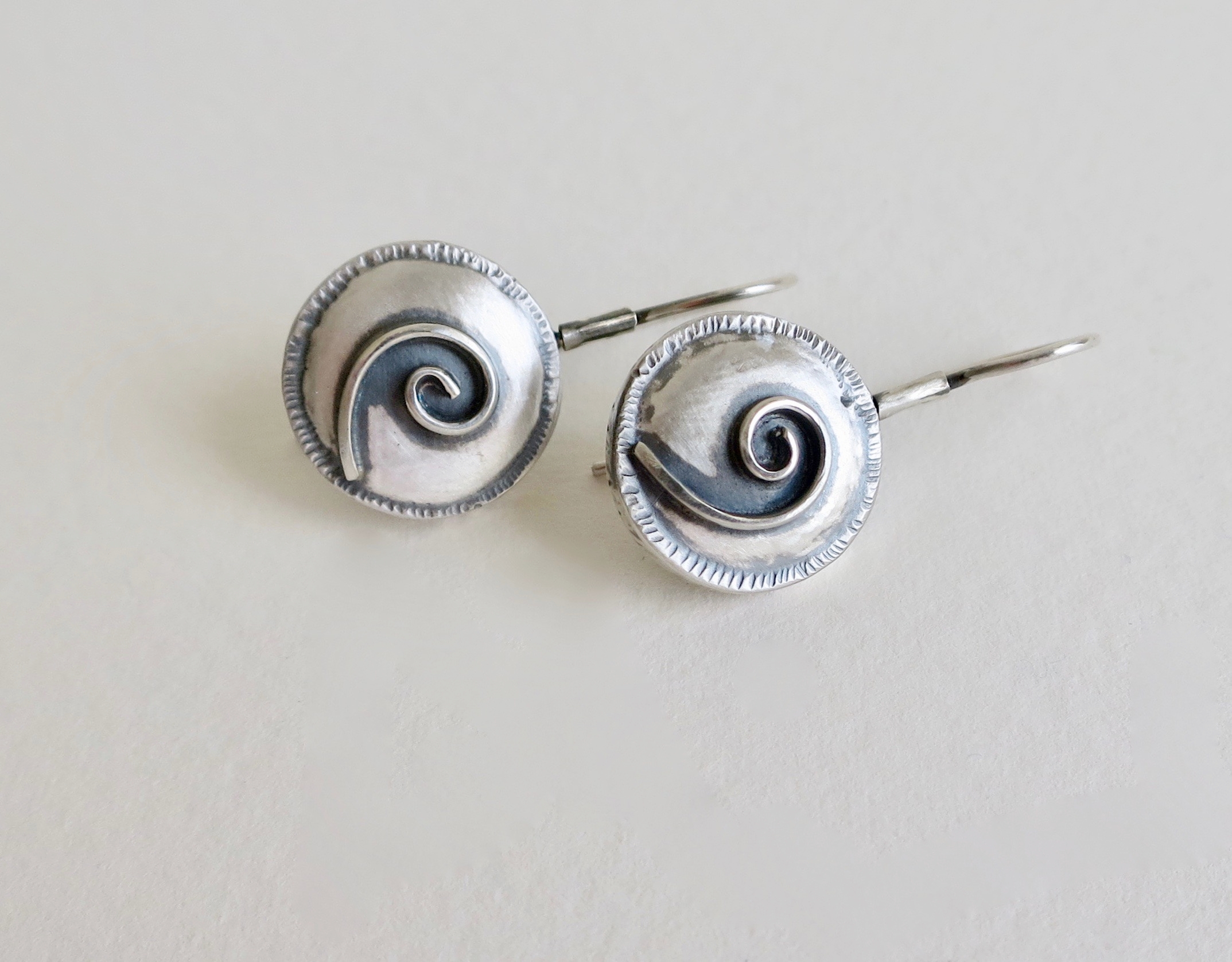 Jewelry Jewellery Silver and oxidised silver earrings