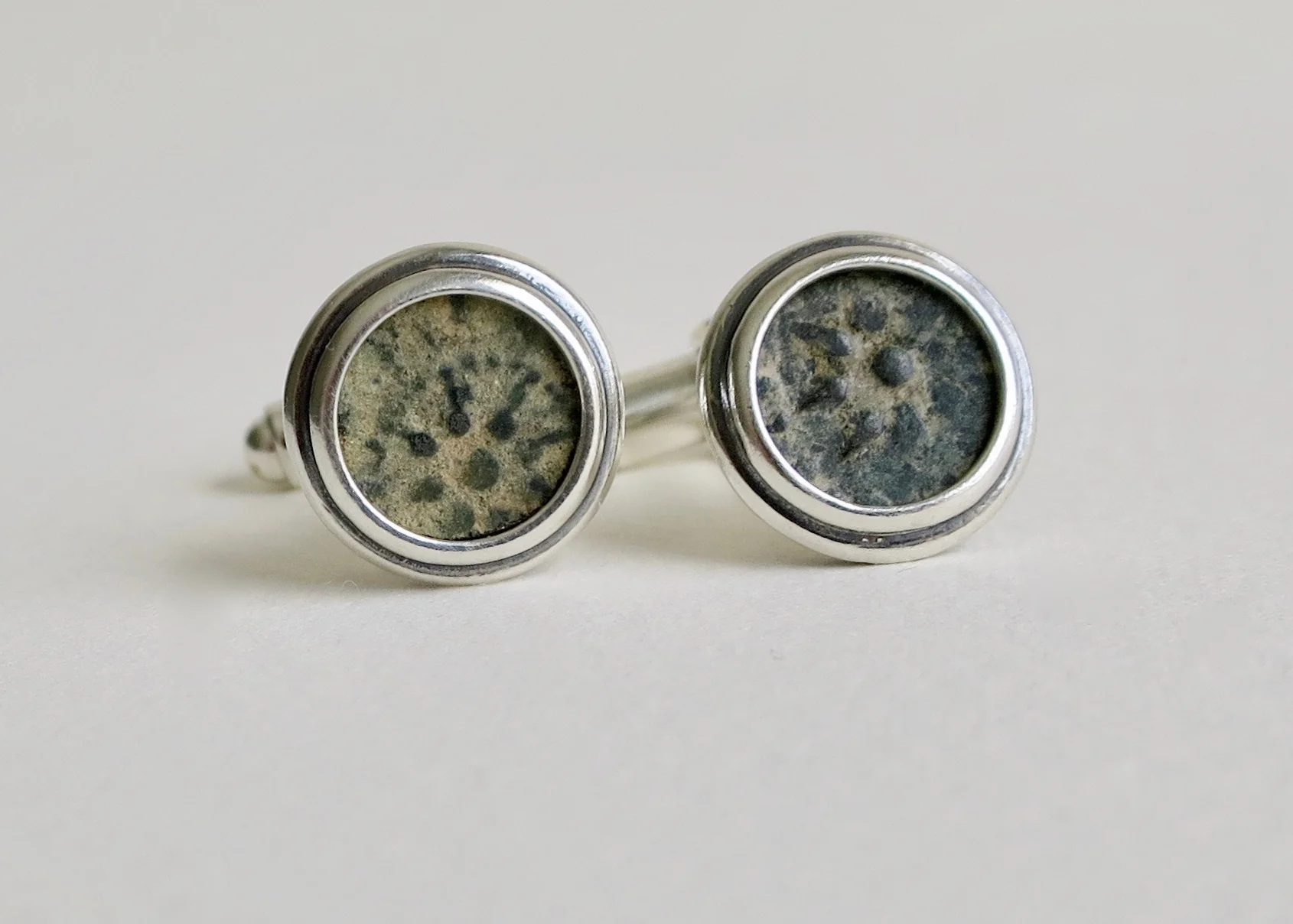 Jewelry Jewellery Silver cufflinks with Widow's mite coins