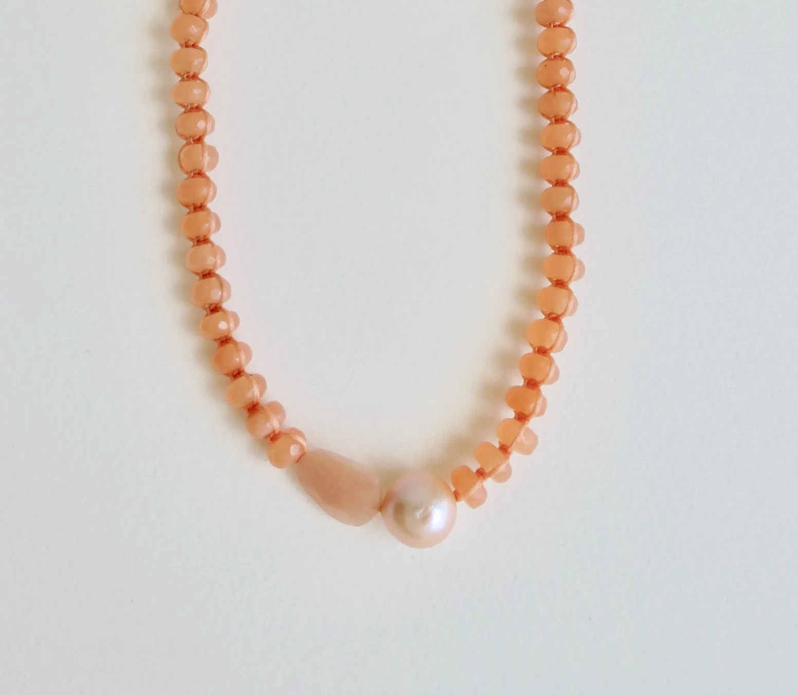 Jewelry Jewellery Mandarin coloured agate necklace