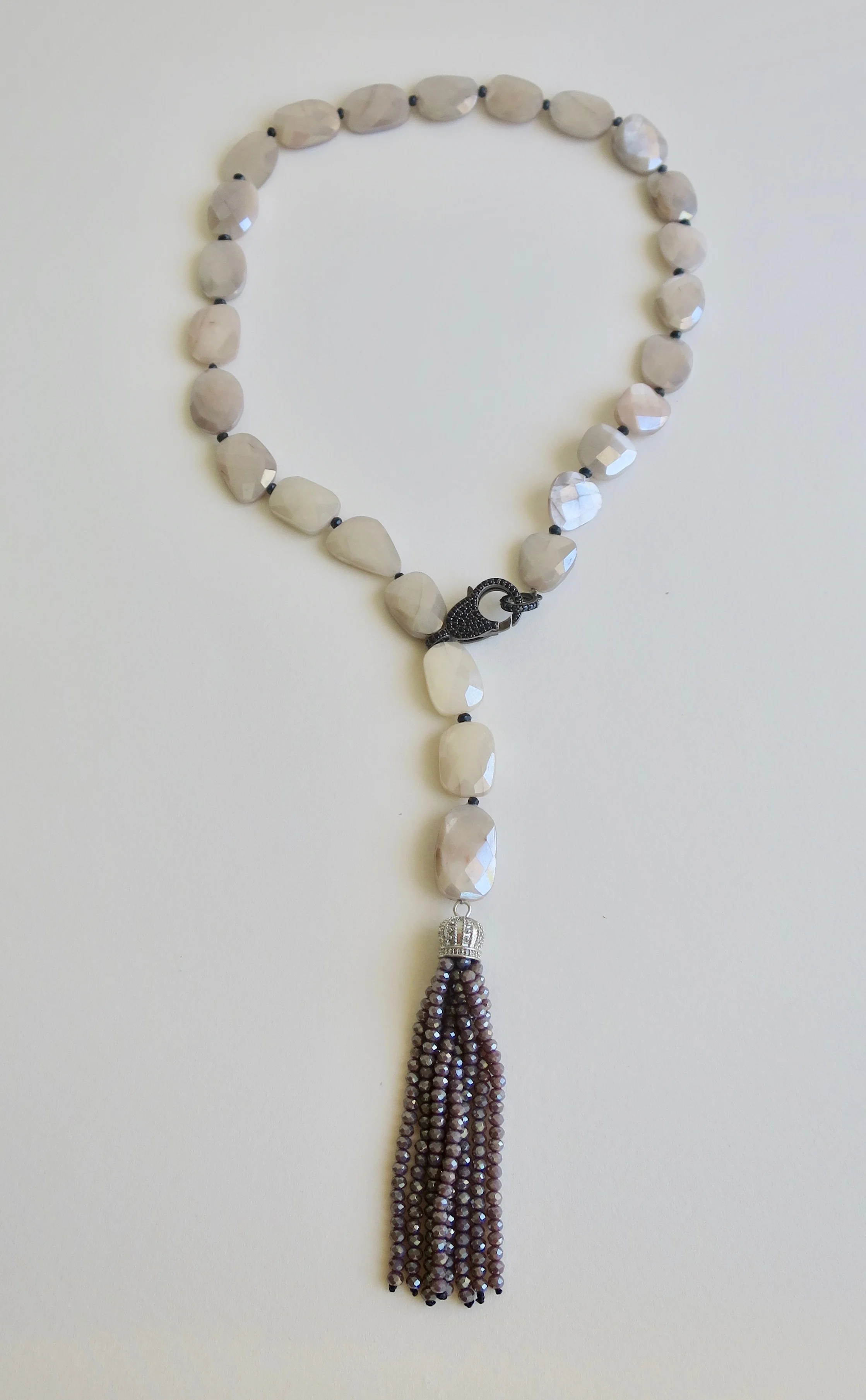Moonstone and Spinel neckpiece